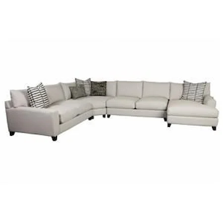 Sectional Sofa with Accent Pillows